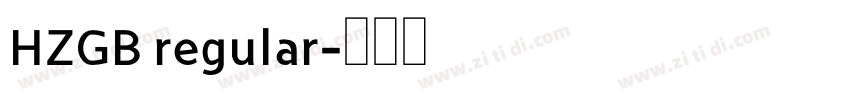 HZGB regular字体转换